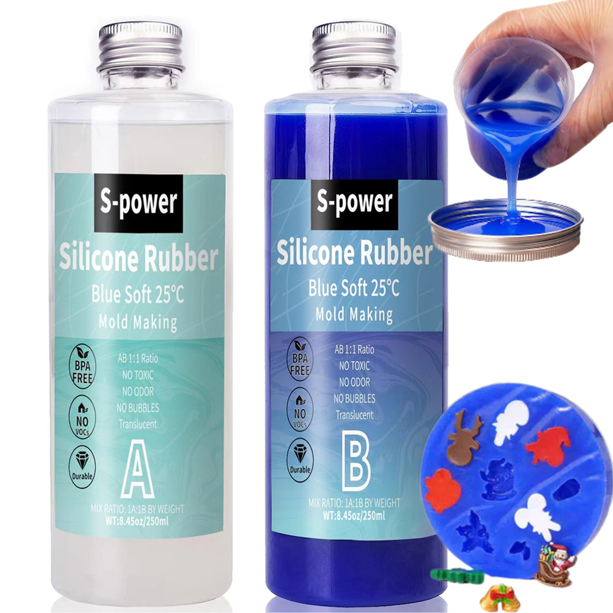 Soap Making Ratios - Molde de silicone Platinu fazendo proporção
