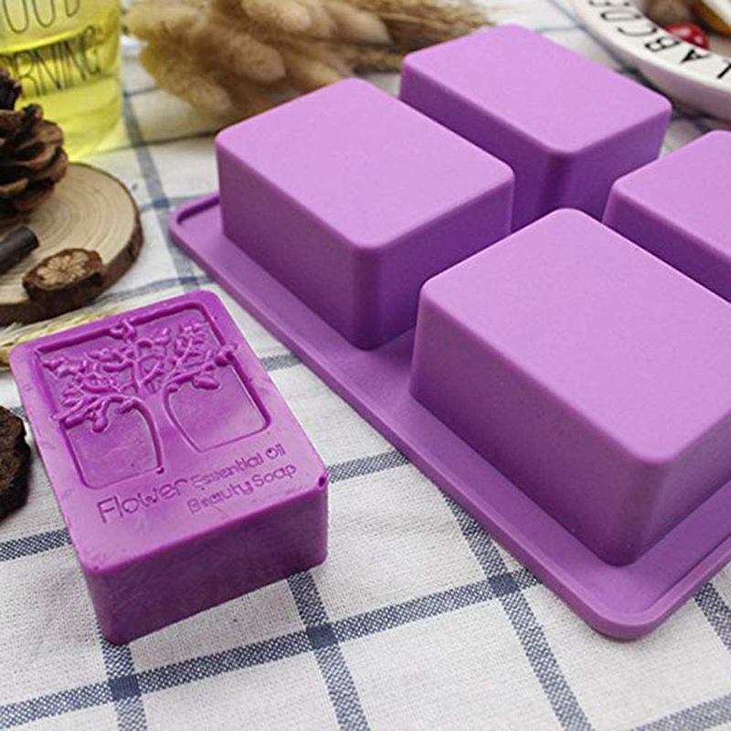 Soap Making Book - Molde de sabão de silicone retangular,