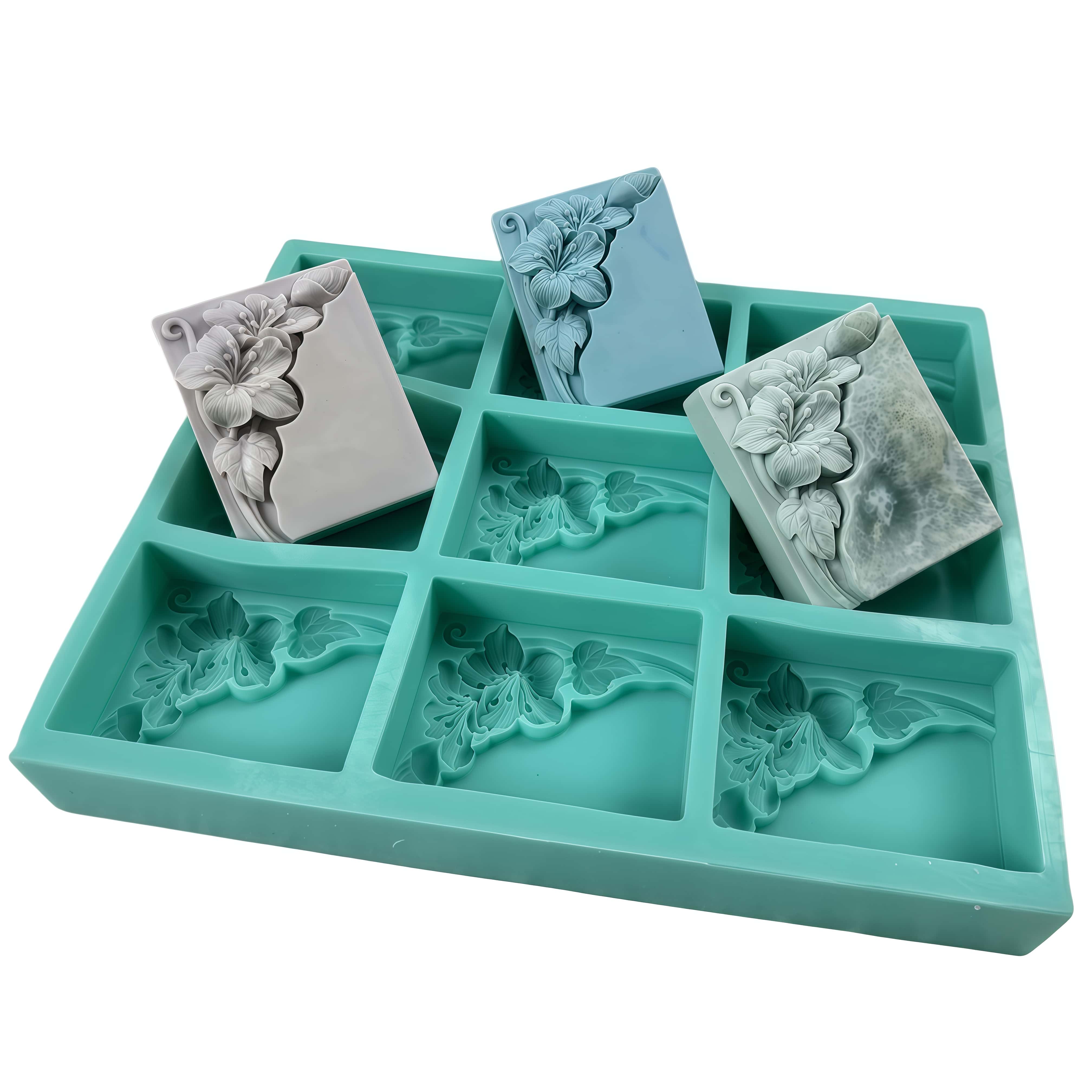 Soap Making Book - Molde de sabão flor de tungstênio